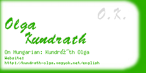 olga kundrath business card